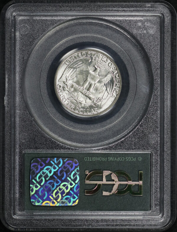 Reverse of this 1942-S Washington Quarter PCGS MS-65 Old Green Holder