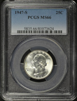 Obverse of this 1947-S Washington Quarter PCGS MS-66