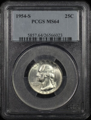 Obverse of this 1954-S Washington Quarter PCGS MS-64