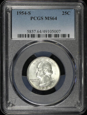 Obverse of this 1954-S Washington Quarter PCGS MS-64