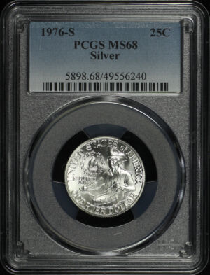 Obverse of this 1976-S Washington Quarter Silver PCGS MS-68