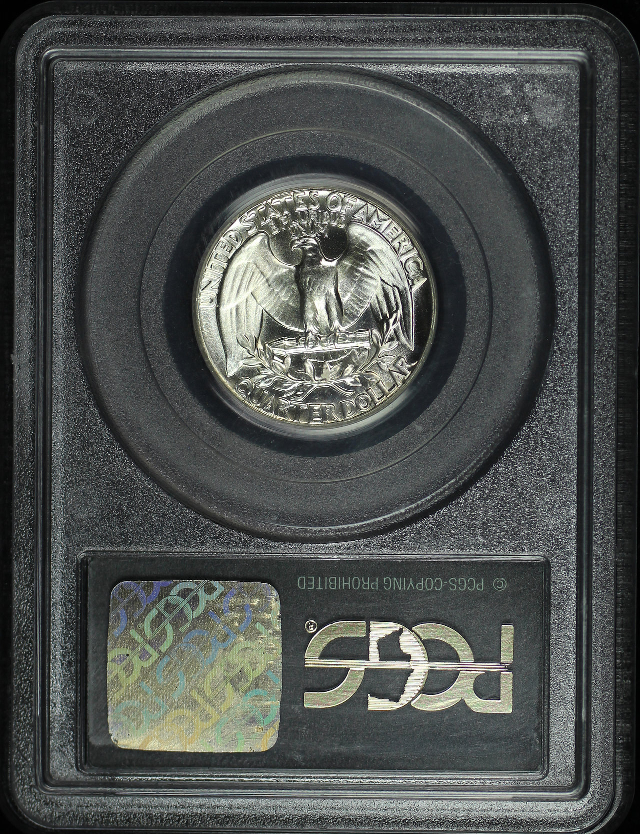 Reverse of this 1951 Washington Quarter PCGS PR-67 Old Green Holder