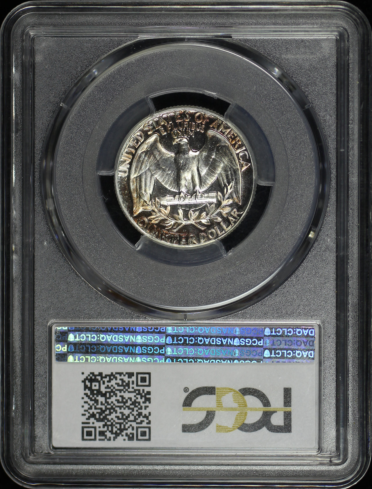 Reverse of this 1955 Washington Quarter PCGS PR-67