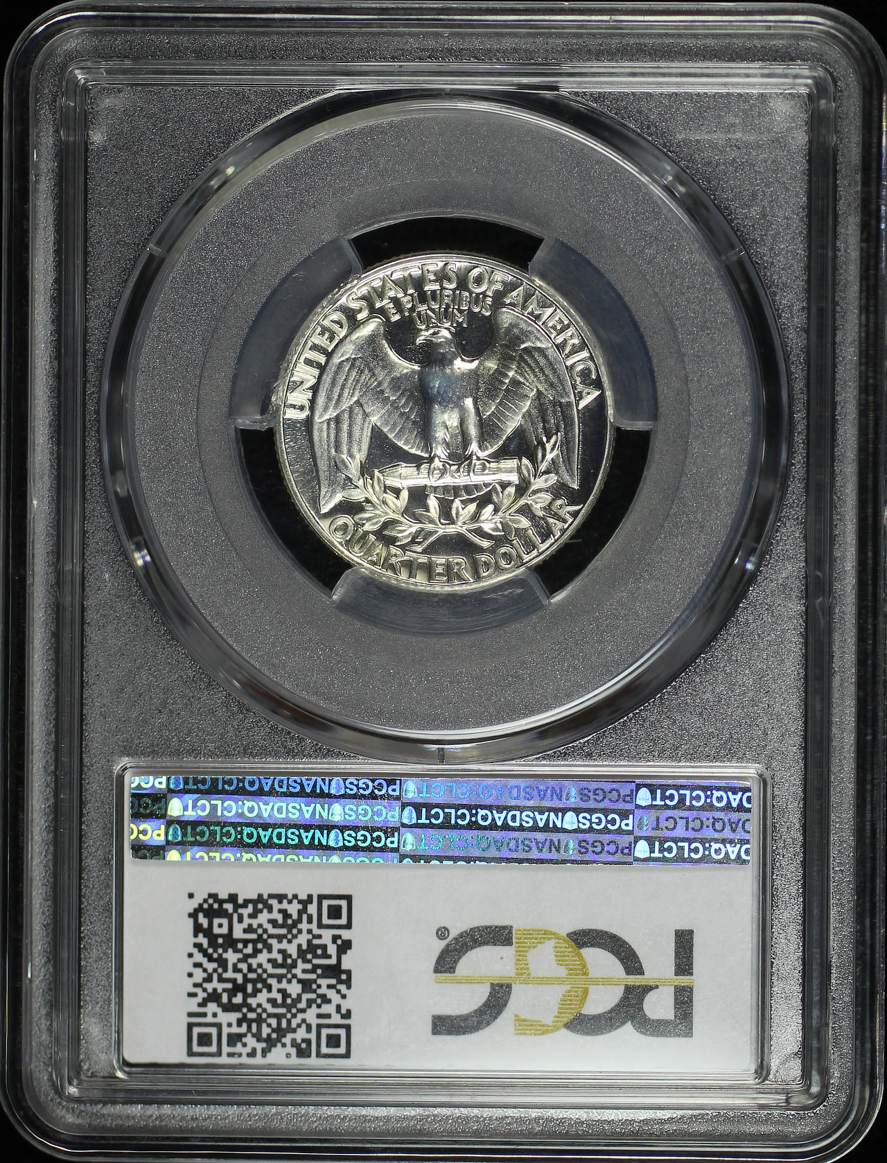 Reverse of this 1957 Washington Quarter PCGS PR-68