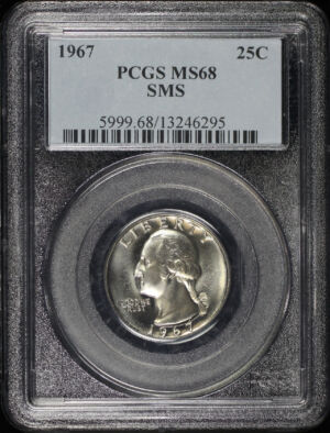 Obverse of this 1967 SMS Washington Quarter PCGS MS-68