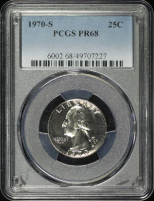 Obverse of this 1970-S Washington Quarter PCGS PR-68