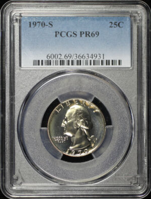 Obverse of this 1970-S Washington Quarter PCGS PR-69