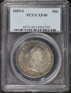 Obverse of this 1805/4 Draped Bust Half Dollar PCGS XF-40