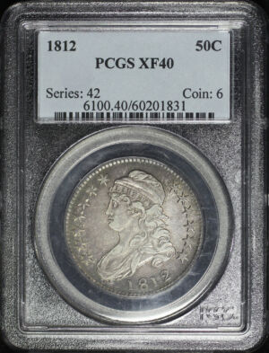 Obverse of this 1812 Capped Bust Half Dollar PCGS XF-40