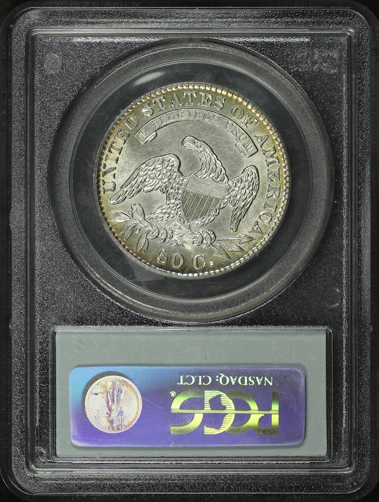 Reverse of this 1830 Capped Bust Half Dollar Small 0 PCGS AU-58