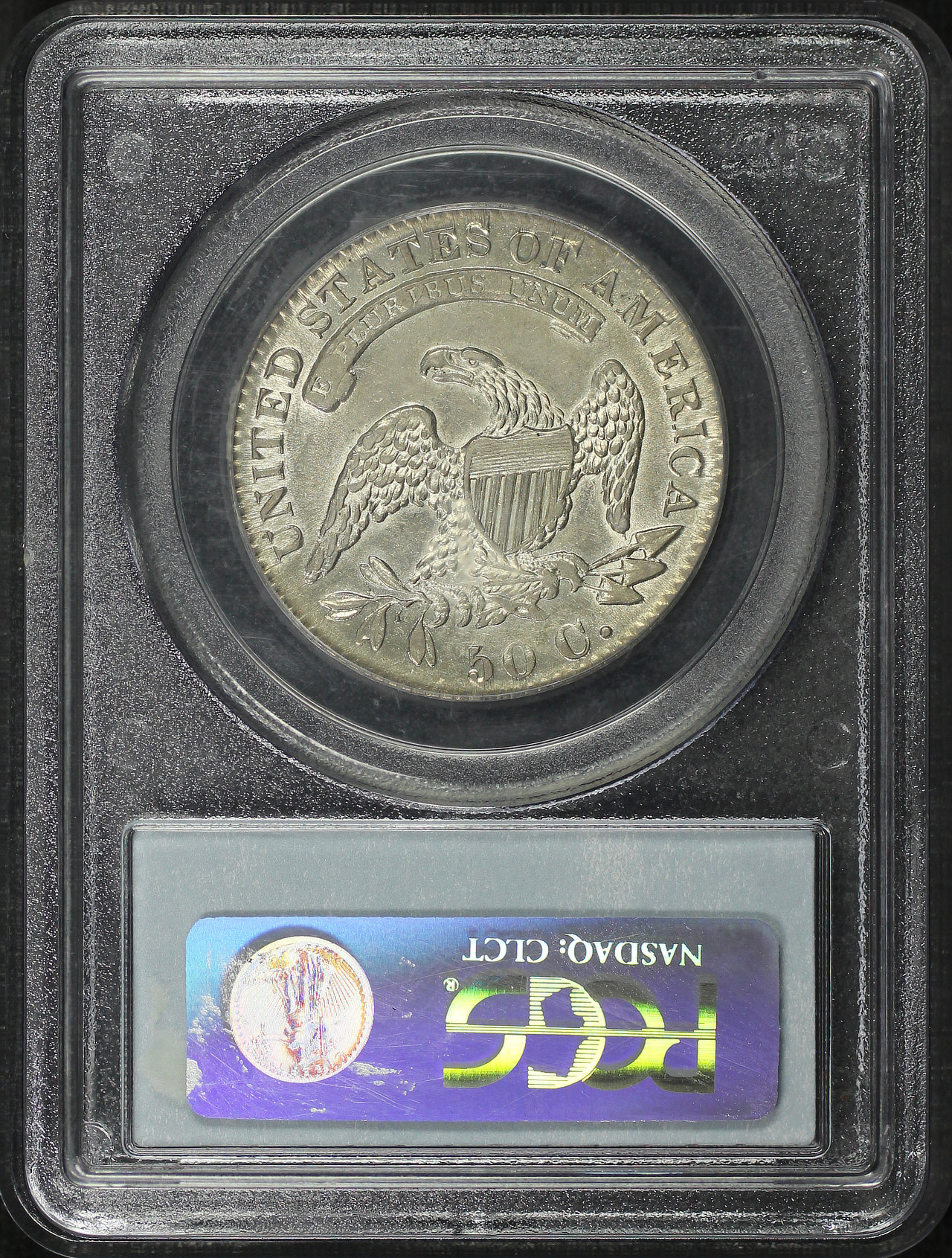 Reverse of this 1832 Capped Bust Half Dollar Small Letters PCGS AU-55