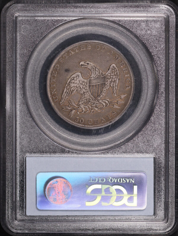 Reverse of this 1837 Reeded Edge Capped Bust Half Dollar PCGS XF-40
