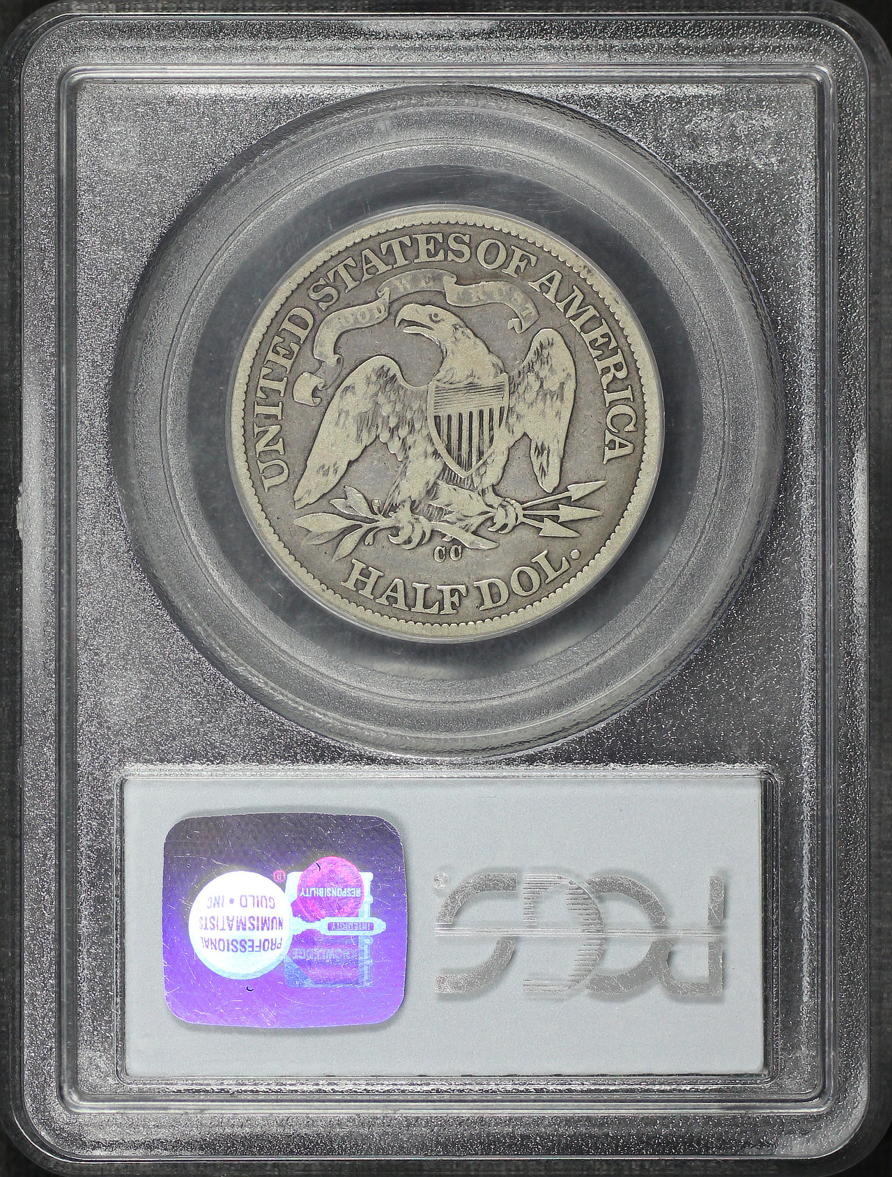 Reverse of this 1870-CC Liberty Seated Half Dollar PCGS VG-08