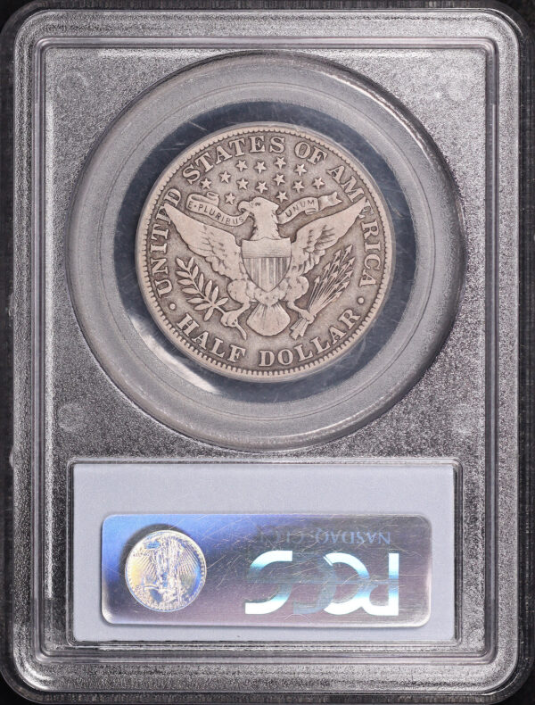 Reverse of this 1914 Barber Half Dollar PCGS F-12 CAC