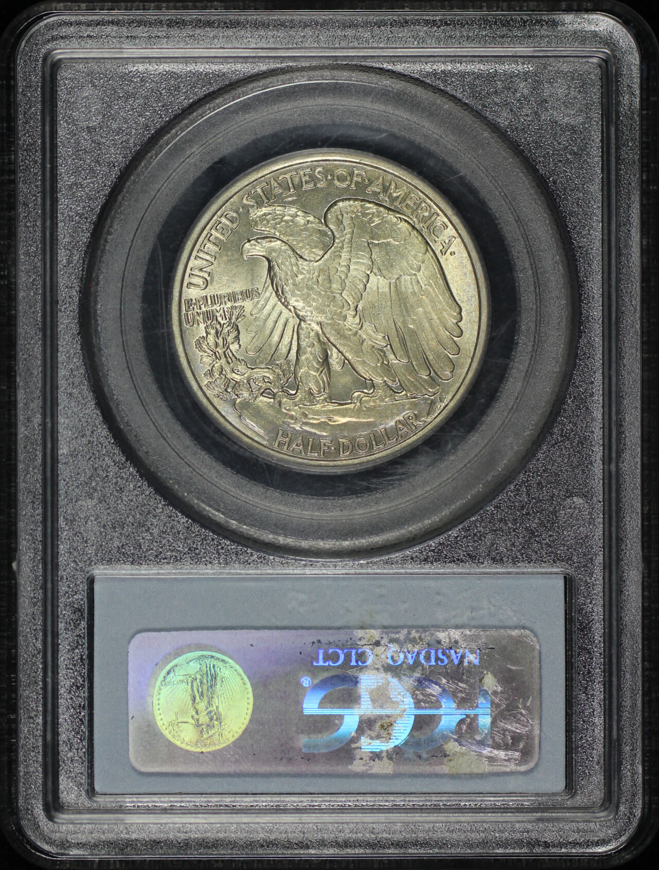 Reverse of this 1937 Walking Liberty Half Dollar PCGS AU-55