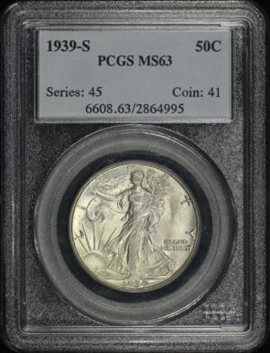 Obverse of this 1939-S Walking Liberty Half Dollar PCGS MS-63