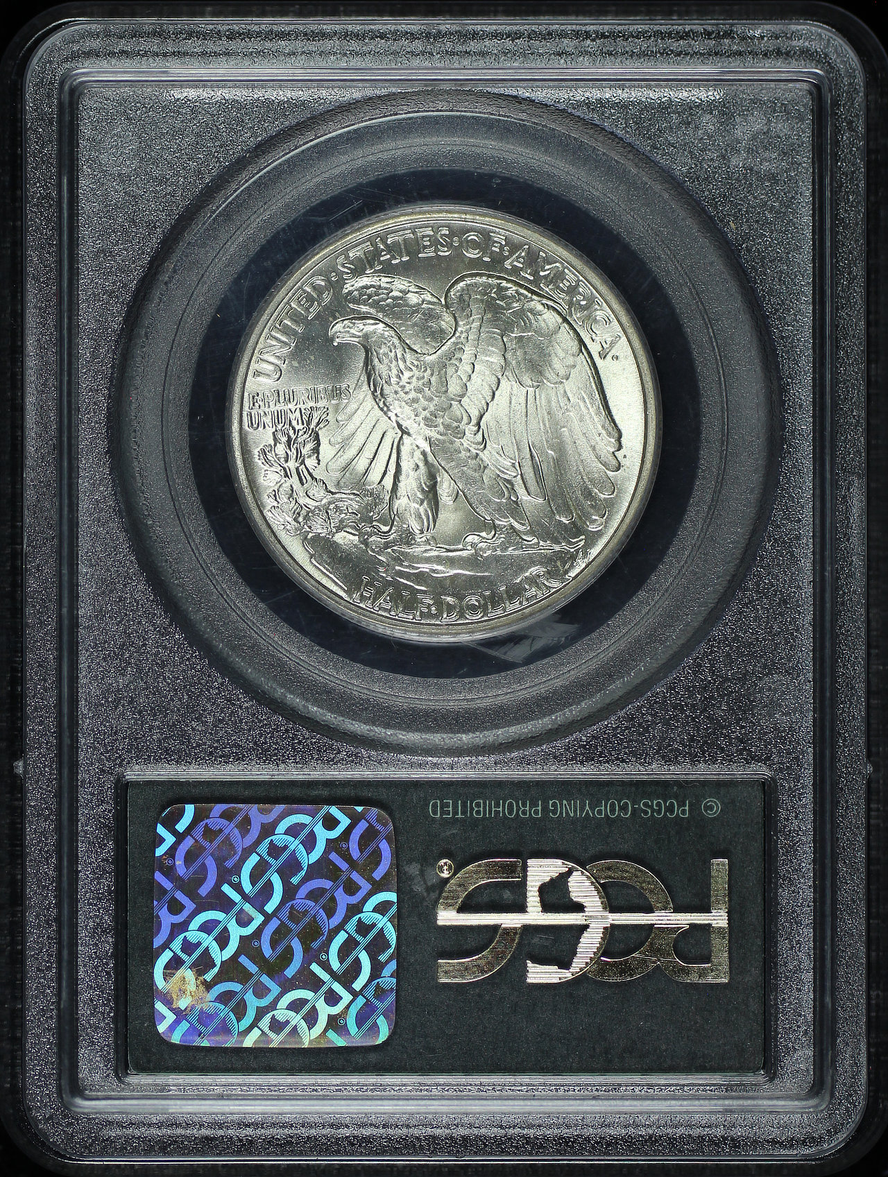 Reverse of this 1942 Walking Liberty Half Dollar PCGS MS-64 Old Green Holder