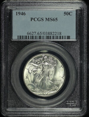 Obverse of this 1946 Walking Liberty Half Dollar PCGS MS-65