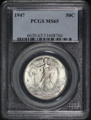 Obverse of this 1947 Walking Liberty Half Dollar PCGS MS-65