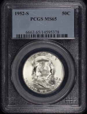 Obverse of this 1952-S Franklin Half Dollar PCGS MS-65