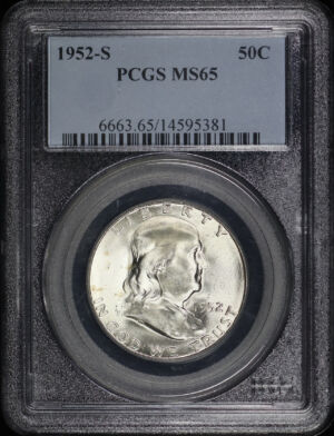 Obverse of this 1952-S Franklin Half Dollar PCGS MS-65