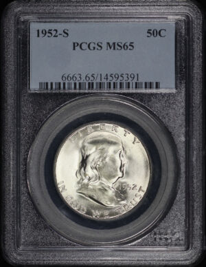 Obverse of this 1952-S Franklin Half Dollar PCGS MS-65