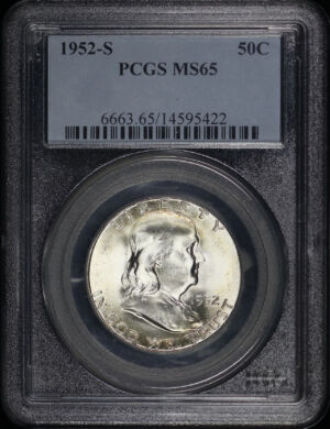 Obverse of this 1952-S Franklin Half Dollar PCGS MS-65