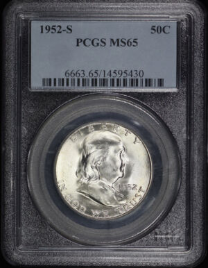Obverse of this 1952-S Franklin Half Dollar PCGS MS-65
