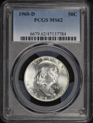 Obverse of this 1960-D Franklin Half Dollar PCGS MS-62