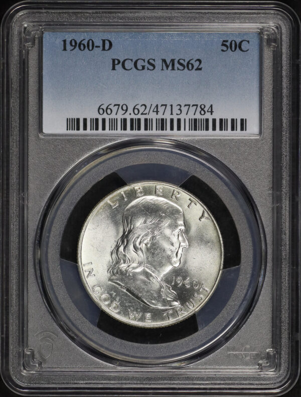 Obverse of this 1960-D Franklin Half Dollar PCGS MS-62