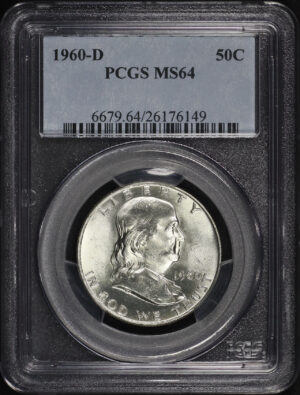 Obverse of this 1960-D Franklin Half Dollar PCGS MS-64