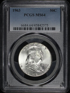 Obverse of this 1963 Franklin Half Dollar PCGS MS-64