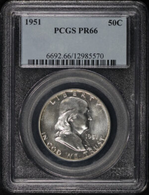 Obverse of this 1951 Franklin Half Dollar PCGS PR-66