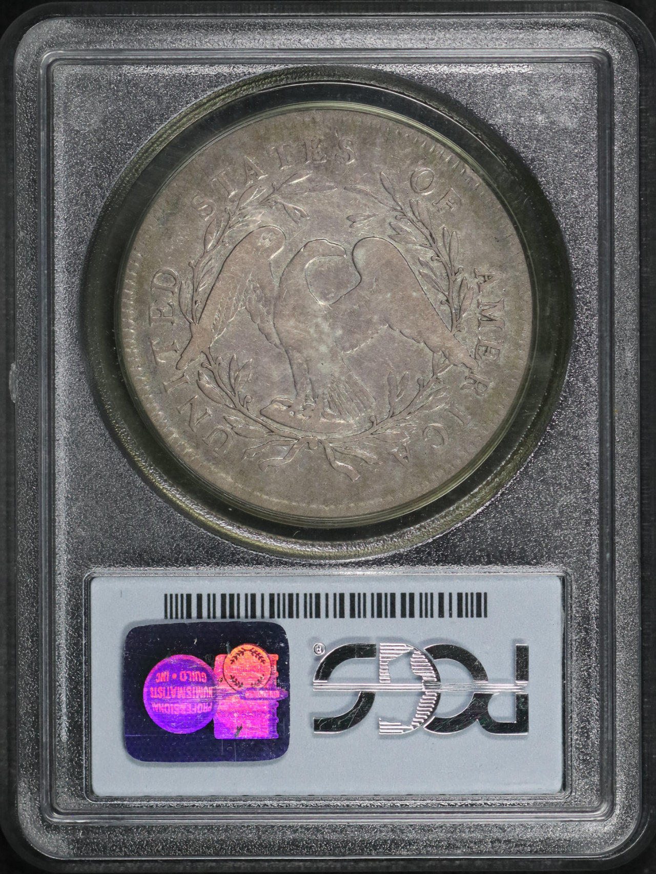 Reverse of this 1795 Flowing Hair Dollar Flowing Hair, 2 Leaves PCGS F-12
