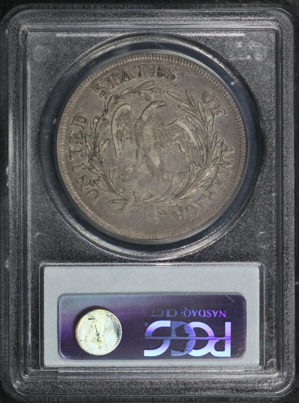 Reverse of this 1797 Draped Bust Dollar 9×7 Stars, Large Letters PCGS XF-45