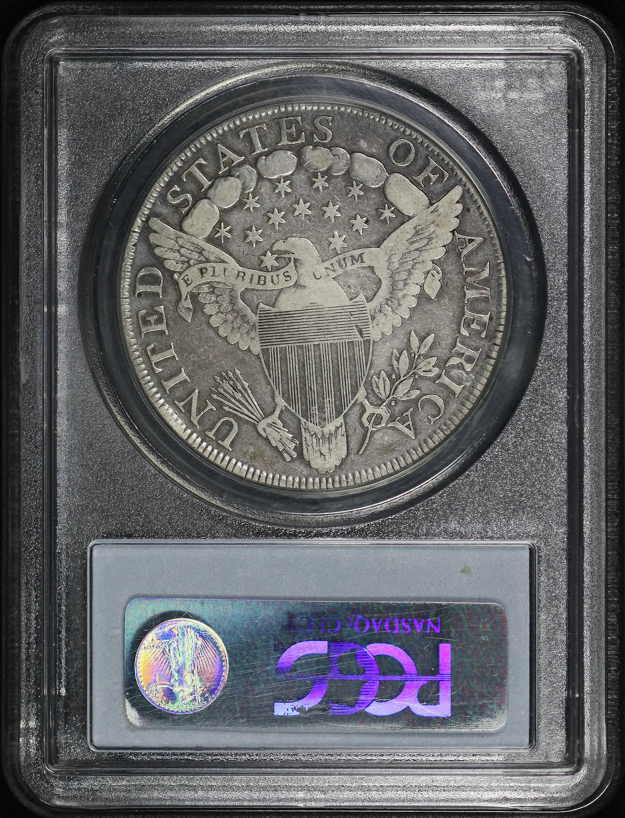 Reverse of this 1799 Draped Bust Dollar PCGS F-15