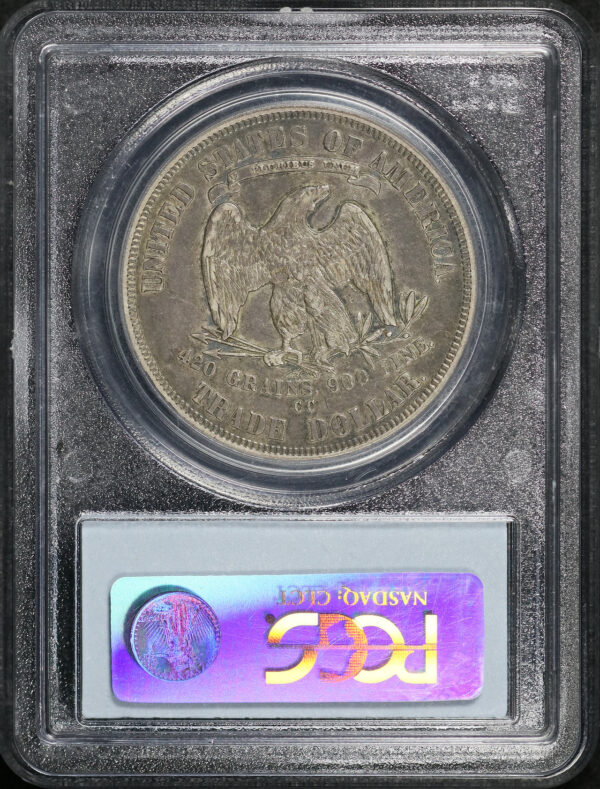 Reverse of this 1877-CC Trade Dollar PCGS XF-45