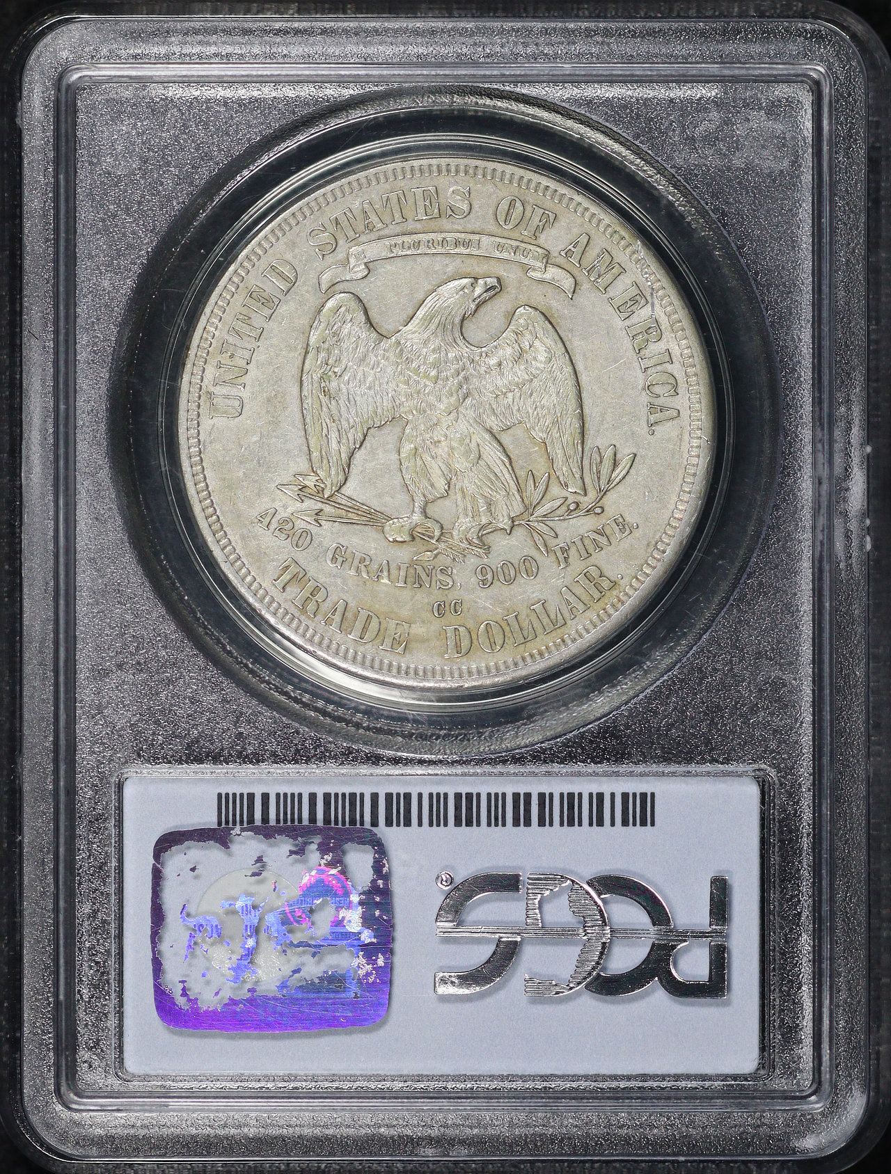 Reverse of this 1878-CC Trade Dollar PCGS AU-50