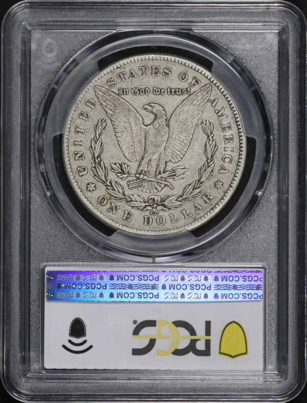 Reverse of this 1878-CC Morgan Dollar PCGS F-15