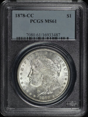 Obverse of this 1878-CC Morgan Dollar PCGS MS-61