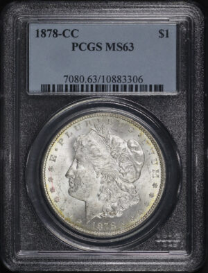Obverse of this 1878-CC Morgan Dollar PCGS MS-63