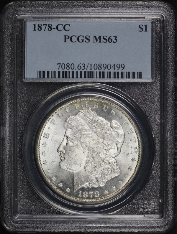 Obverse of this 1878-CC Morgan Dollar PCGS MS-63