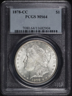 Obverse of this 1878-CC Morgan Dollar PCGS MS-64