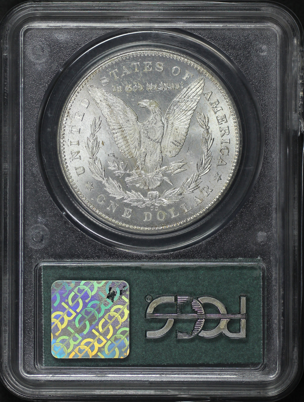 Reverse of this 1878-CC Morgan Dollar PCGS MS-65 Old Green Holder
