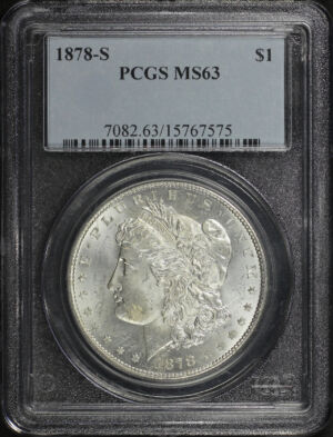 Obverse of this 1878-S Morgan Dollar PCGS MS-63