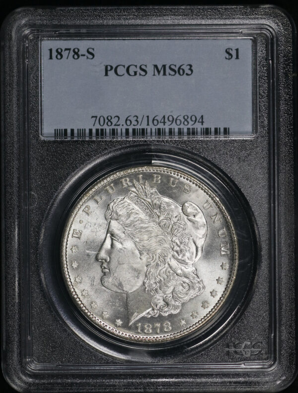 Obverse of this 1878-S Morgan Dollar PCGS MS-63