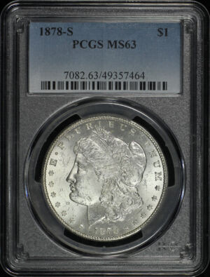 Obverse of this 1878-S Morgan Dollar PCGS MS-63