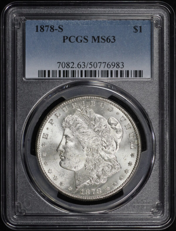 Obverse of this 1878-S Morgan Dollar PCGS MS-63