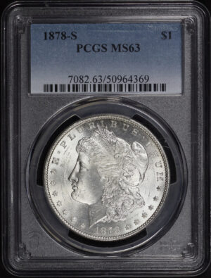 Obverse of this 1878-S Morgan Dollar PCGS MS-63