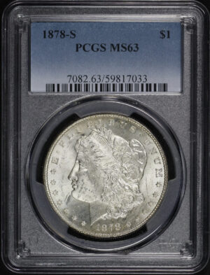 Obverse of this 1878-S Morgan Dollar PCGS MS-63